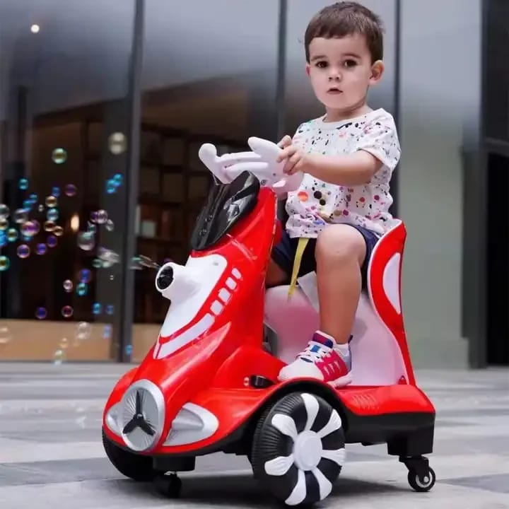 Carro Coche Eléctrico Lanza Burbujas Giro de 360°